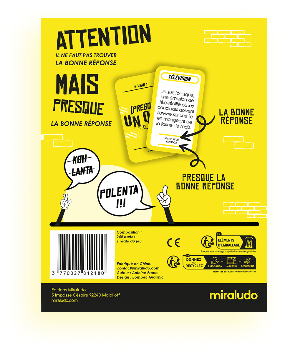 face arrière du produit